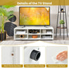 Wooden 6 Storage Compartments TV Cabinet Table TV Stand for TVs up to 55"