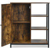 Costway Industrial Storage Cabinet Freestanding Cupboard Sideboard w/3 Shelves