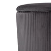 2pcs Round Ottoman Stool With Storage Velvet Upholstered Foot Stool Coffee Table