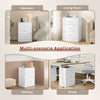 1/2x Bedside Table Cabinets w/ Charging Station Nightstand Storage Unit 3 Drawer