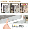 Modern Vanity Dressing Table with LED Light Mirror Storage Shelves & 4 Drawers