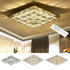 LED Crystal Chandelier Ceiling Light Round/Square Pendant Lamp Dining LivingRoom