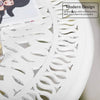 Outdoor Round Dining Table Cast Aluminium Hollow-out Top with Parasol Hole 90cm