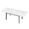 Elegant White Dining Table Extendable 130-160cm Table Extended For 4-12 Person