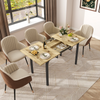Wooden Expandable Dining Table Space Saving Storage Large Kitchen Desk 150cm