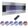Electric 60" Wall Mounted LED Fireplace 6 Flame Color Inset Fire Stove Freestand