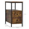 Industrial Bedside Side Table Bedroom Rustic Drawer Shelf Storage Tabletop Unit