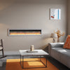 White 60'' Living Wall Insert Fire Wide Heater Freestand Electric Led Fireplace