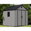 8 x 8ft Plastic Garden Storage Shed Includes Floor Base Strudy House Double Door