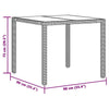 Garden Table Glass Dining Table Steel Frame Side Table Patio Garden Table N0T8