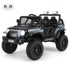 Kids Ride on Jeep Car 12V Electric Vehicle w/Remote Control & LED Lights-Black