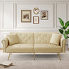 MODERN FABRIC SOFA BED LOVESEAT CLICK CLACK SOFA SETTEE RECLINER COUCH, BEIGE