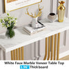 Tribesigns Console Table with Gold Base, 39.4 Inch Narrow Modern Hallway Table