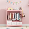 New Kids Wardrobe Clothes Hanging Drawer Toy Storage Shelf Cabinet Open Wardrobe