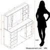 Large Dressing Table with LED Mirror 7 Drawers Modern Makeup Desk Vanity Table