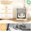 Indoor Pet House Enclosure Hidden Kitten Washroom-White