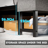 Luxury Upholstered bed frame with Headboard & Footboard/Heavy Duty Slat Qscaxtsp