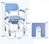 Mobile Commode Shower Chair Wheelchair Mobility Disability Elderly Aid