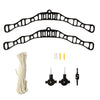 Clothes Airer Pulley Ceiling 6 Lath Hanging Traditional Mounted Dryer 1.2m Black