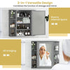 3 Tier Mirrored Bathroom Cabinet Wall Mount Storage Cupboard W/ Display Shelves