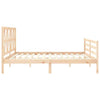 Bed Frame with Headboard 200x200 Solid Wood J5Z9