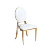 2 X PU Leather White & Black Velvet Style Jasmine Dining Chairs