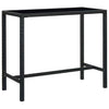 5 Piece Garden Bar Set with Cushions Poly Rattan Black vidaXL