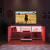 Modern TV Stand White/Black TV LED Entertainment High Gloss Doors Unit Cabinet