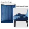 Set of 2 Velvet Dining Chairs Set Padded Seat Metal Legs Kitchen Home Furniture
