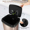 Kitchen 68L Step Trash Can with Soft Close Lid & Deodorizer Compartment