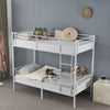 Twins Bunk Bed Metal Frame Single Loft Sleeper Bed W/ Ladder Safety Guardrail UK
