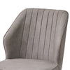 2x Grey Faux Leather PU Dining Chairs Kitchen Dining Room Chairs Metal Legs