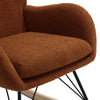 Sherpa Fleece Wing Back Armchair Rocking Sofa Lounge Chair Recliner Rocker Chair