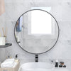 Bathroom Industrial Mirror Black Frame Wall Mount Glass Vanity Make Up Mirror