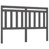 Bed Headboard Grey 166x4x100 Solid Wood Pine L5F2