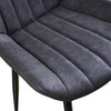 2 Pcs Grey Dining Chairs Faux Leather/ PU Family Dining Room Furniture Chair