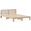 Bed Frame without 135x190 Double Solid Wood Pine Q3C4