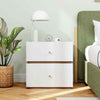 Compact Floor Night Table End Table 2-Drawer Nightstand