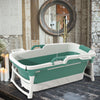 ExtraLarge Folding Bathtub Bath Tub Adult Spa Sauna Soaking Barrel Massage 153cm