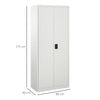 Vinsetto Filing Cabinet Storage Office 2 Doors Adjustable Shelf Metal Furniture