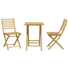 3 Piece Bistro Set Bamboo T7D1