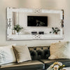 XL Crystal Crush Diamond Wall Mirror Full Body Carved Knot Vanity Accent Mirror