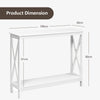 Industrial 2-Tier Console Table Entryway Hallway Rustic Sofa Side Table