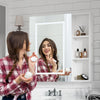LED Bathroom Mirror Cabinet with Demister illuminated Storage Cabinet Wall Mount
