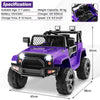 Electric Kids Ride On Car 12V Ride On Truck with Remote Control-Purple