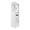 Free Standing White Toilet Paper Roll Holder Stand Bathroom Storage Cabinet Unit