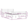 GuyAna Solid Wood Bed Bed Frame,Wood Highlights, Small Double,Bed Frame J1G8
