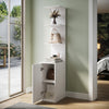 Corner Cabinet High Gloss Storage Shelves Bookcase White Floor Sideboards 160cm