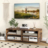 TV Stand for TVs up to 40 Inches Wooden Media Console Table Entertainment Center
