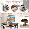 Rolling Computer Desk Home Office PC Workstation Laptop Table w/ Keyboard Tray